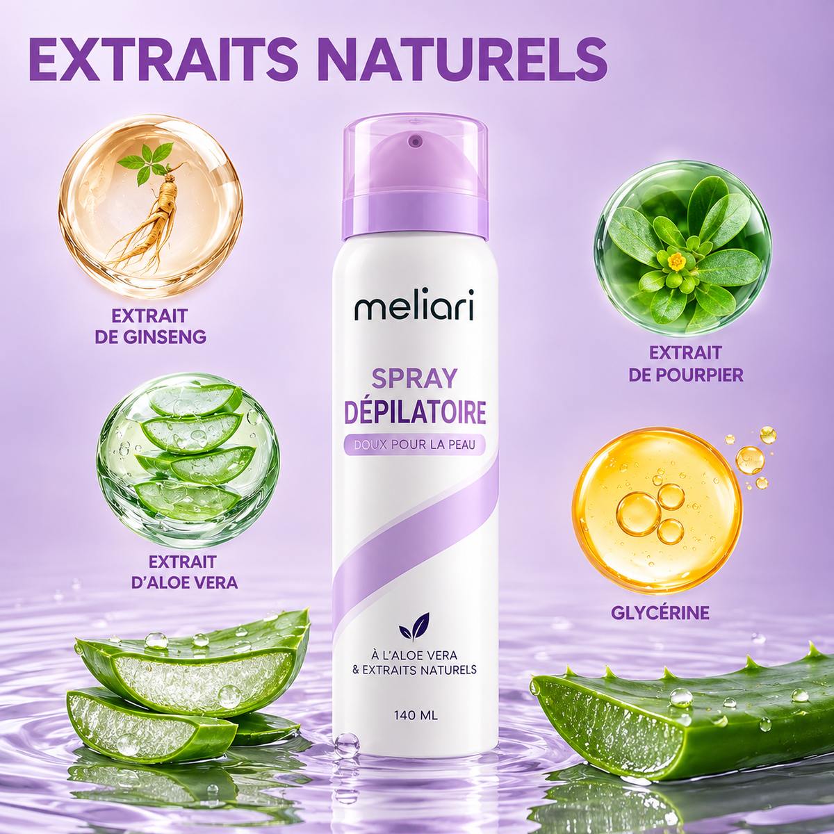Spray Dépilatoire Meliari – Peau Lisse
