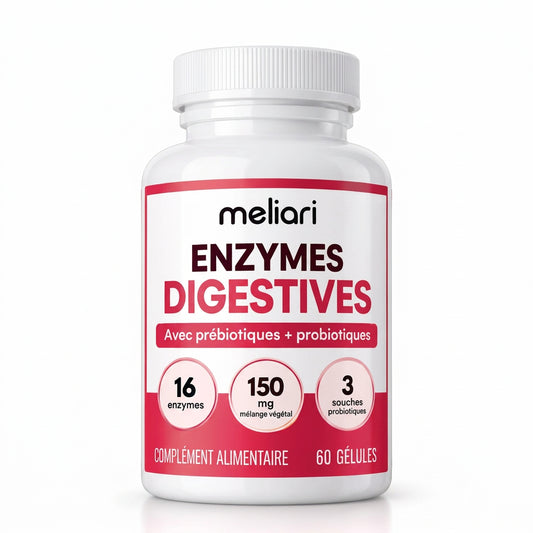 Flacon Enzymes Digestives Meliari, 60 gélules