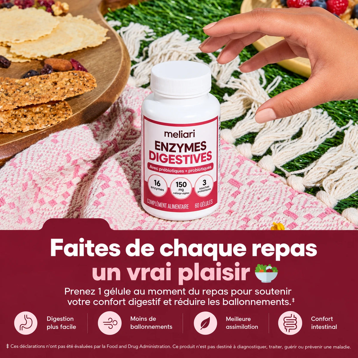 Faites de chaque repas un vrai plaisir avec les Enzymes Digestives Meliari