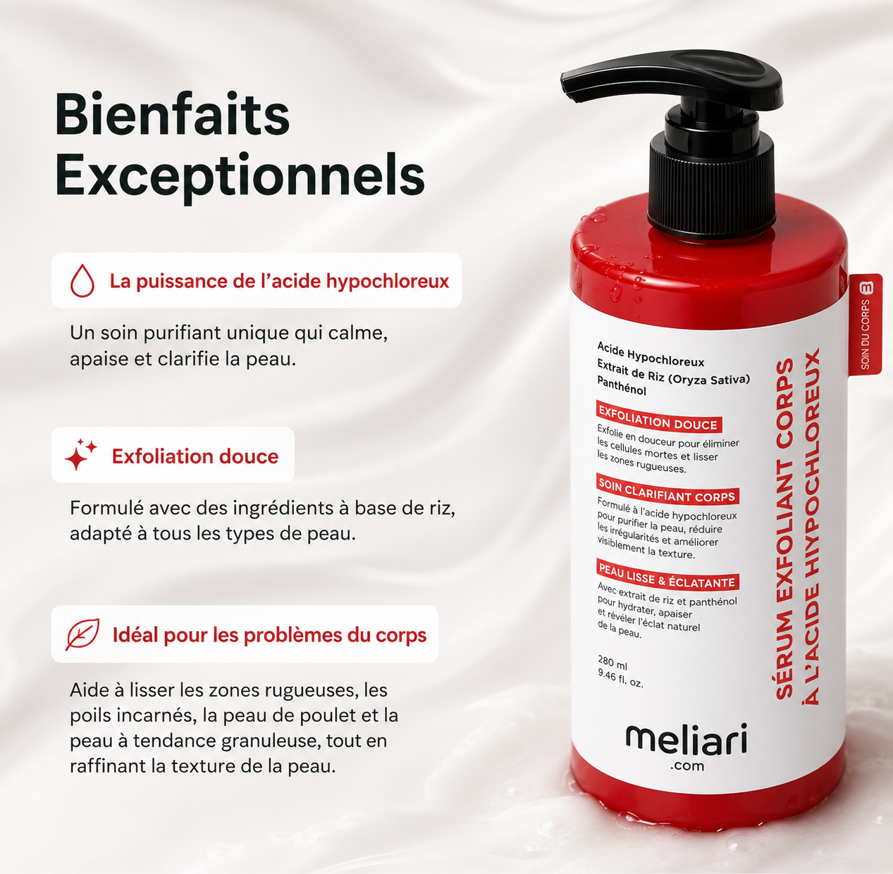Sérum Exfoliant Corps - Meliari