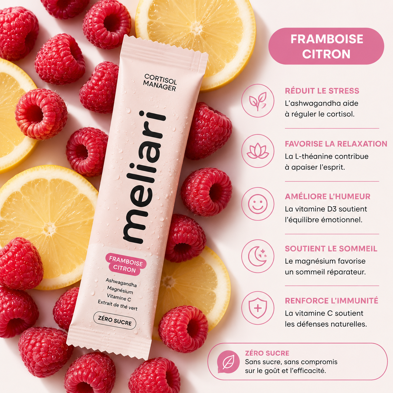 Cortisol Manager Meliari® Framboise Citron